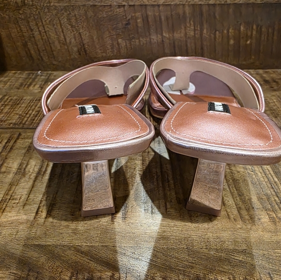 Nine West Nest Heeled Sandals in Pink Metallic - Picture 6 of 8